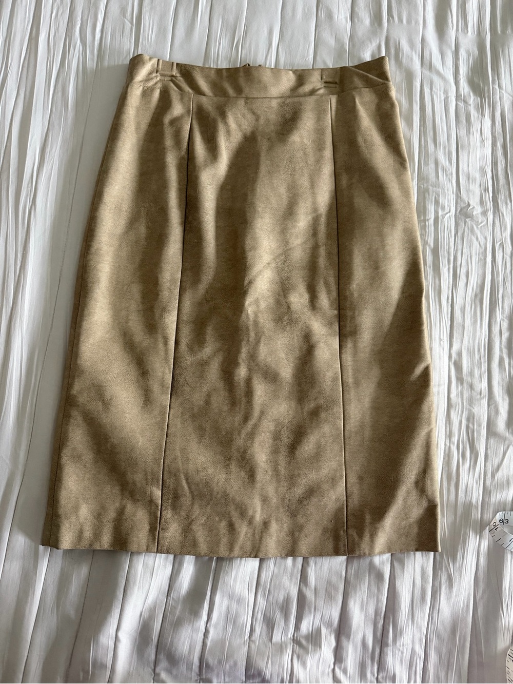 mark. Faux Tan leather Tailored Pencil Skirt